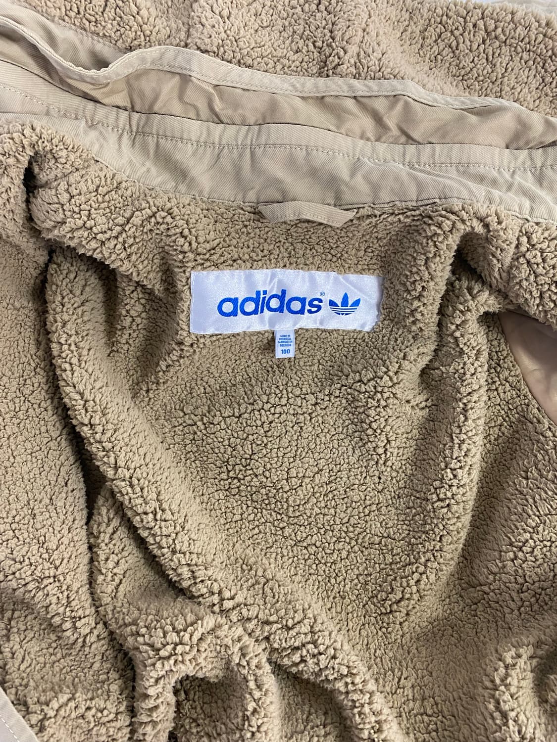 아디다스 양털 야상 파카 코트 자켓 L 상품이미지4