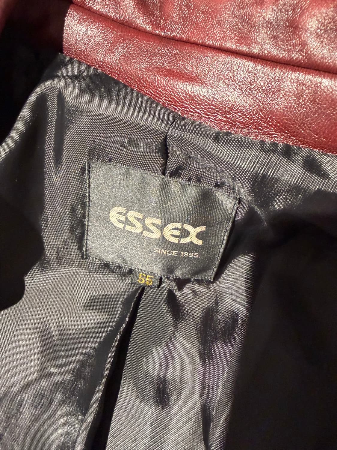  ESSEX 버건디 레더 자켓 상품이미지4