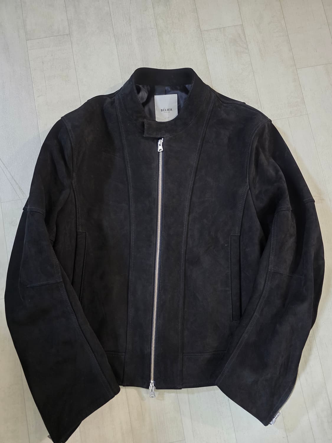 벨리에 호벤 누벅 스웨이드 레더 바이커 자켓 M 상품이미지2