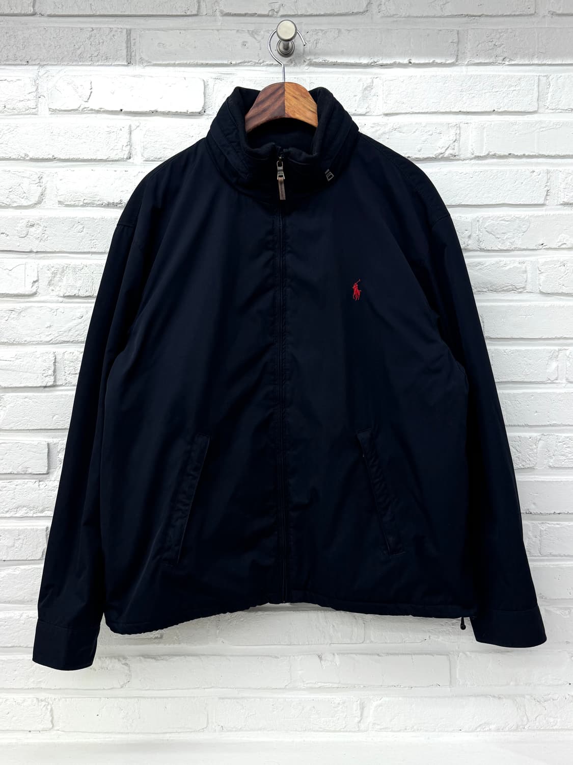 폴로 네이비 폴리쉘 기모안감 블루종 자켓 상품이미지3