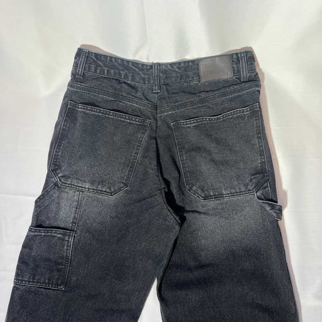 [XL]PIECE WORKER 피스워커 블랙 더블니 카펜터 데님 팬츠 상품이미지7