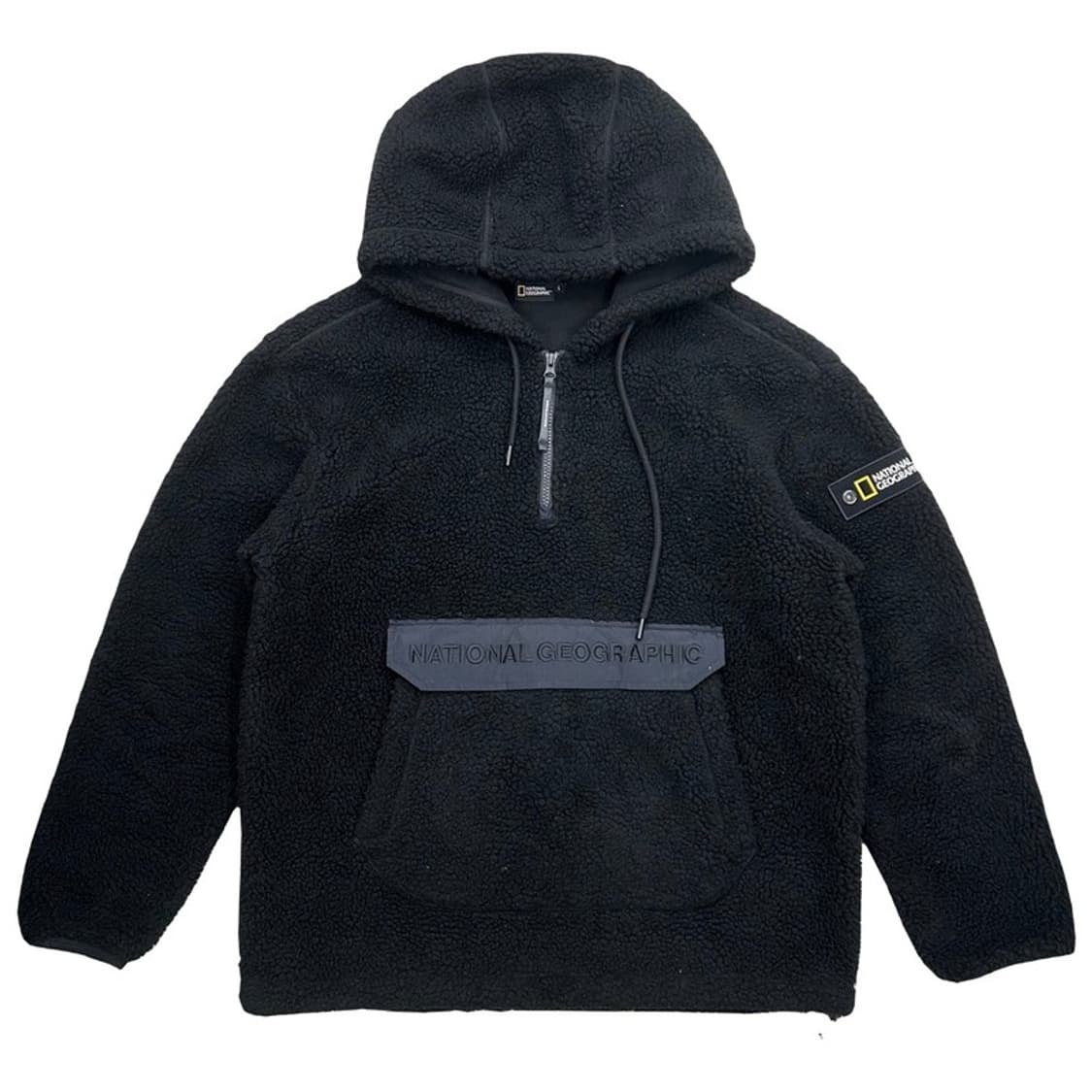 내셔널지오그래픽 차퍼 플리스 뽀글이 아노락 블랙 L 상품이미지1