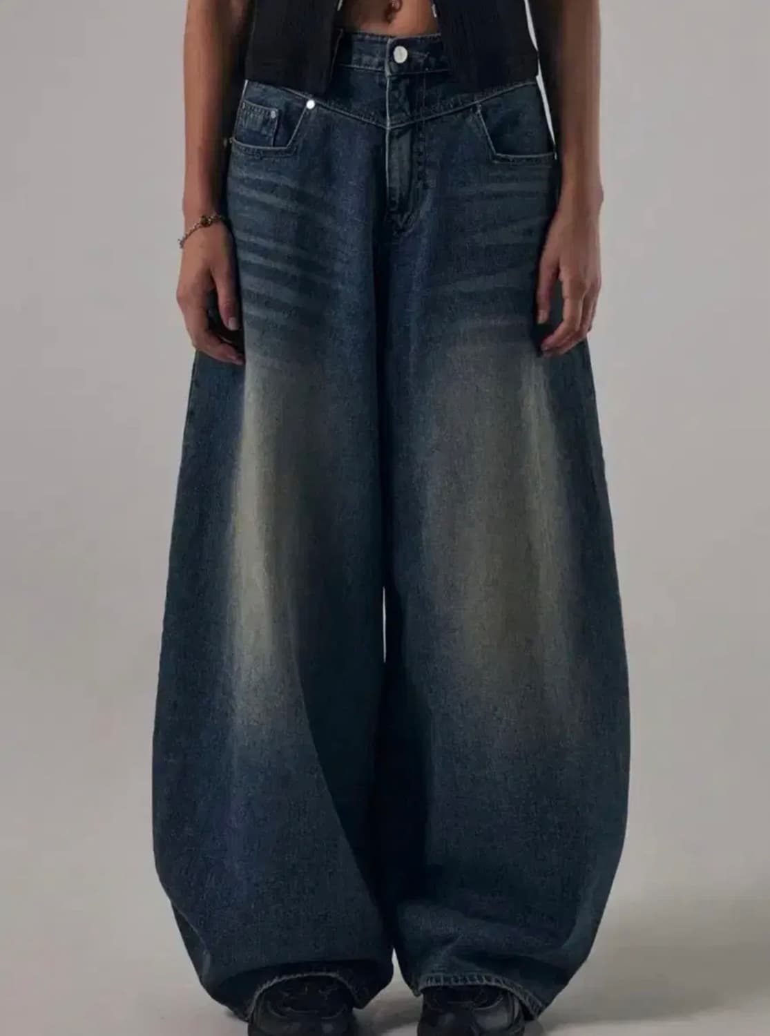 새상품) 트리밍버드 요크데님팬츠 1사이즈 상품이미지1