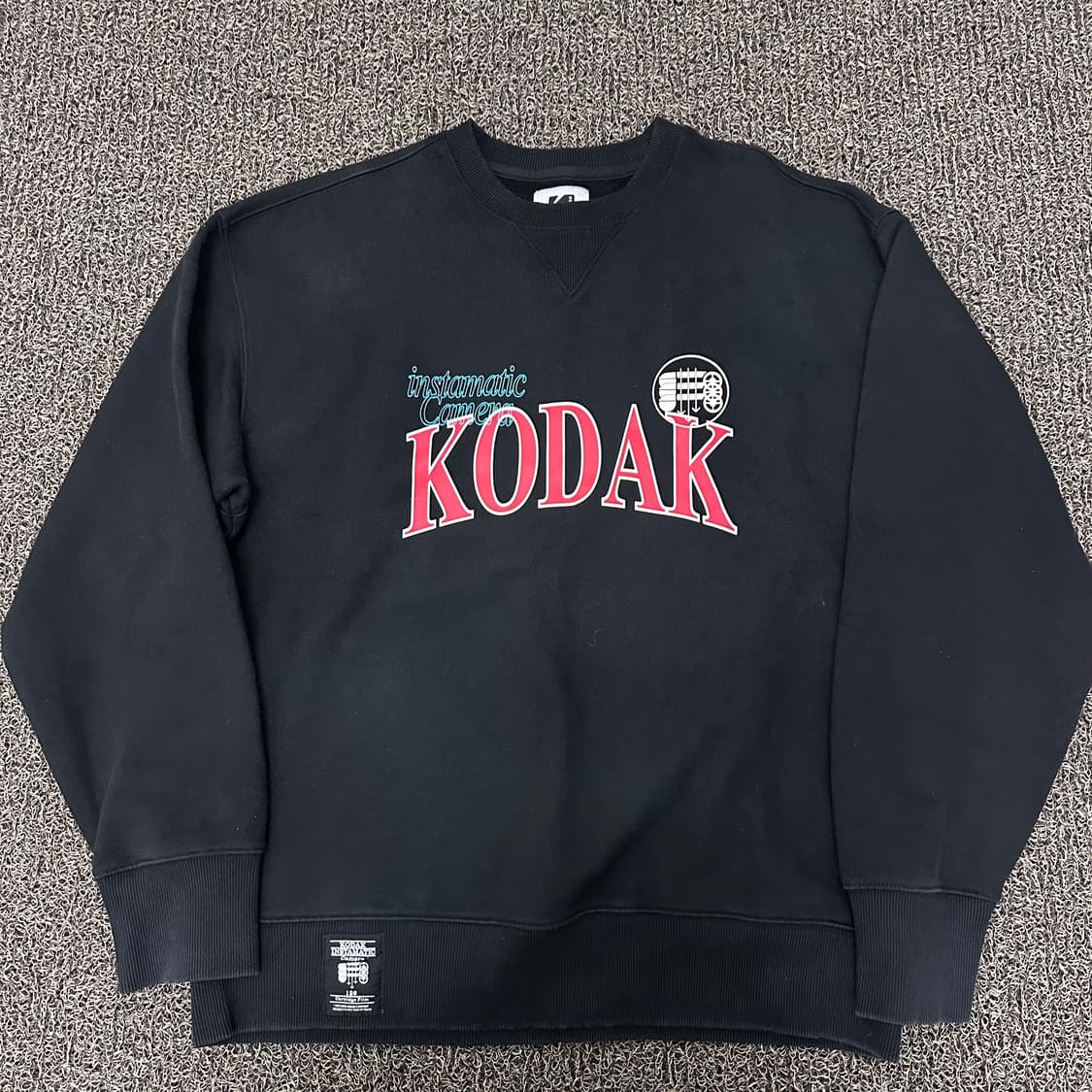 KODAK 코닥 기모 맨투맨 블랙 XL 상품이미지1