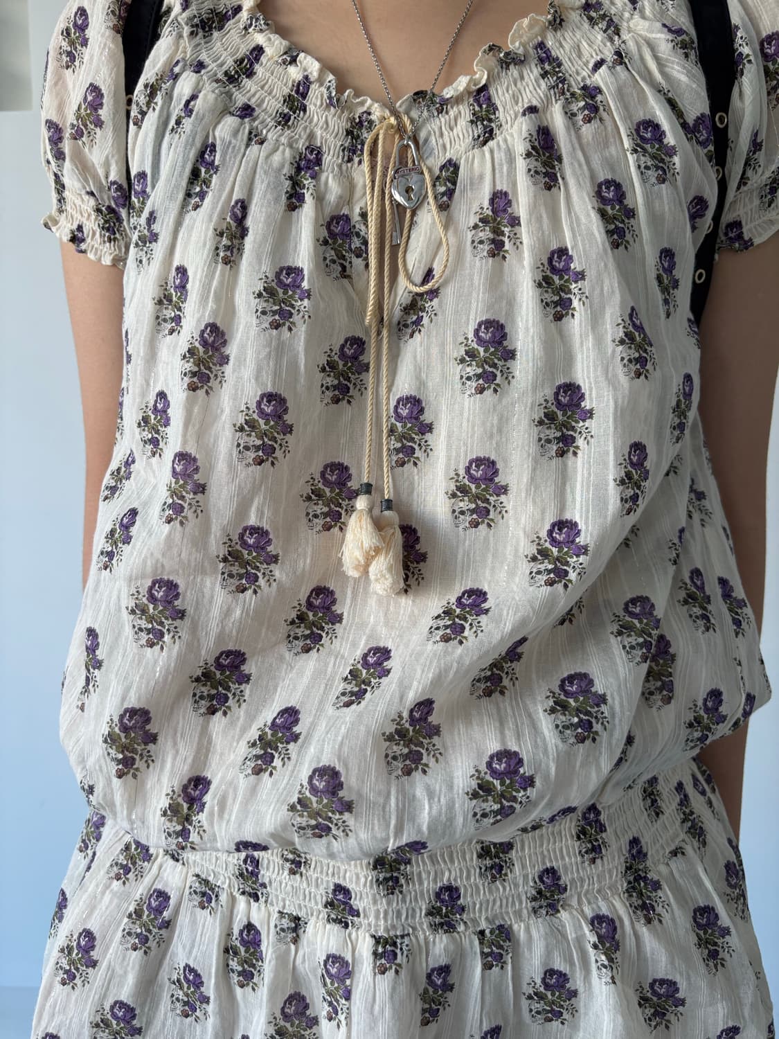 히스테릭글래머 skull flowers 튜닉 반팔 상품이미지4