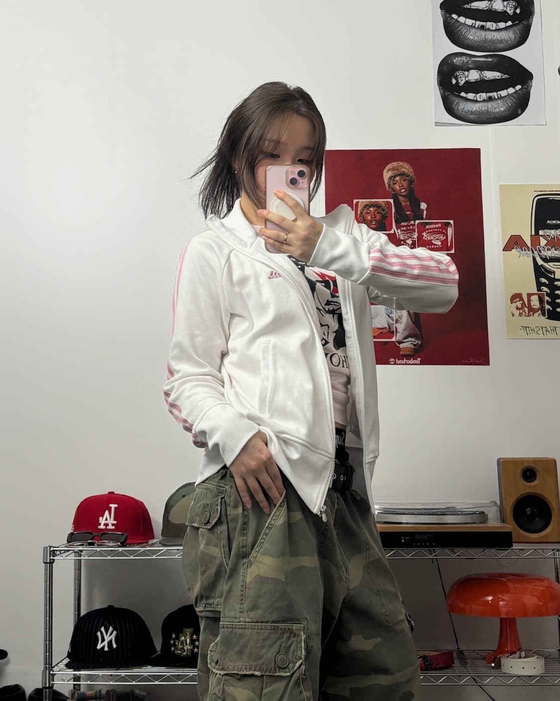 아디다스 화이트 핑크 트랙탑 져지 상품이미지2