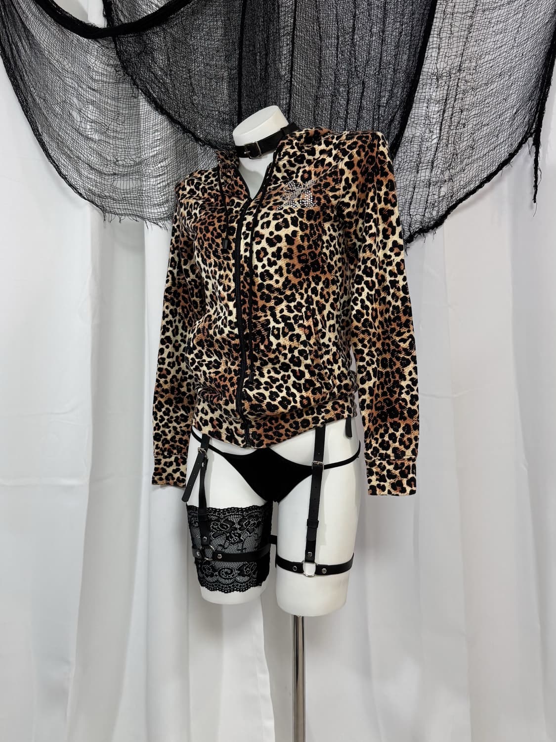 leopard hood zip up 상품이미지2