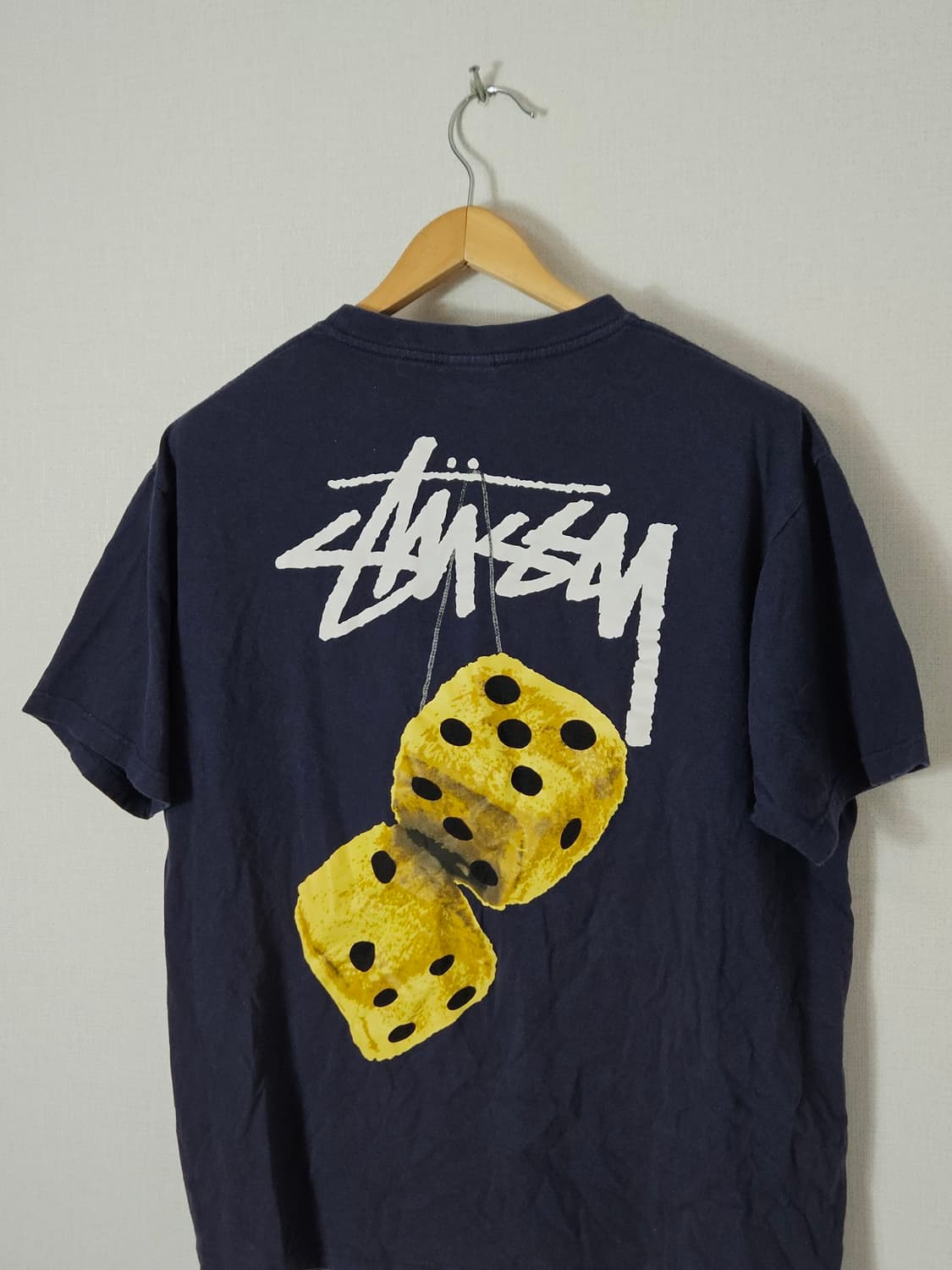 스투시 STUSSY 정품 퍼지다이스 반팔 티셔츠 스모크 네이비 L 상품이미지2