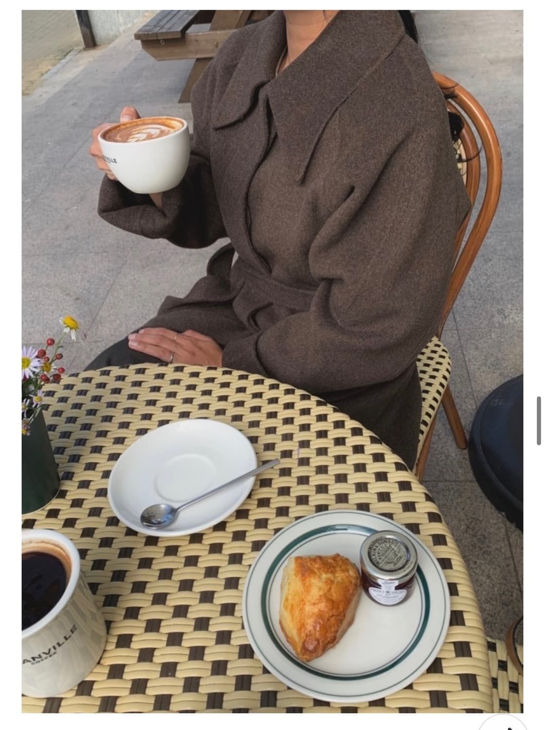 런던플랏 londonflat 르메르 코트 핸드메이드 울코트 브라운 상품이미지5