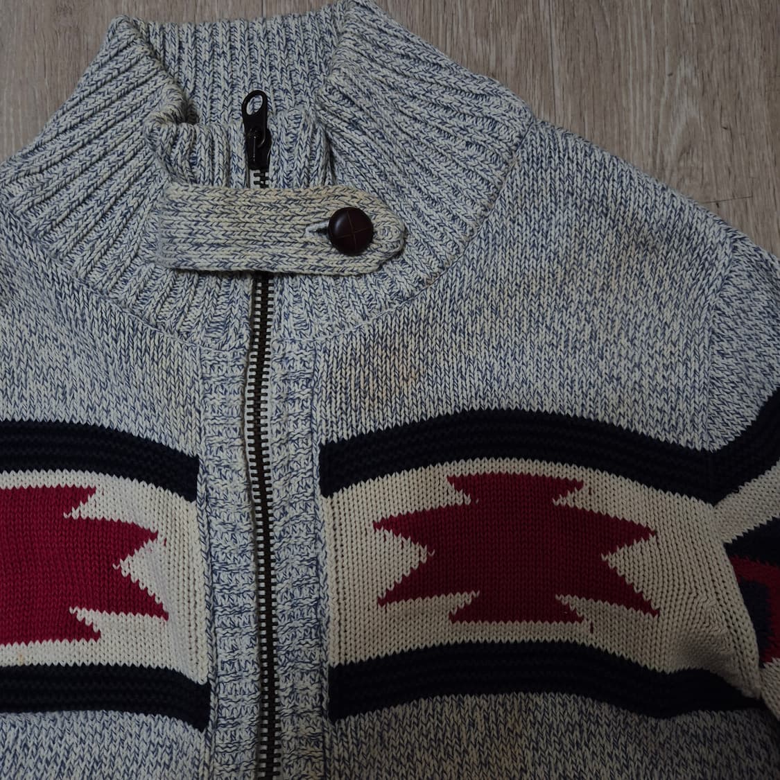 슈퍼드라이 드라이굿즈 아즈텍 코위찬 니트 집업 가디건 M(95) 상품이미지5