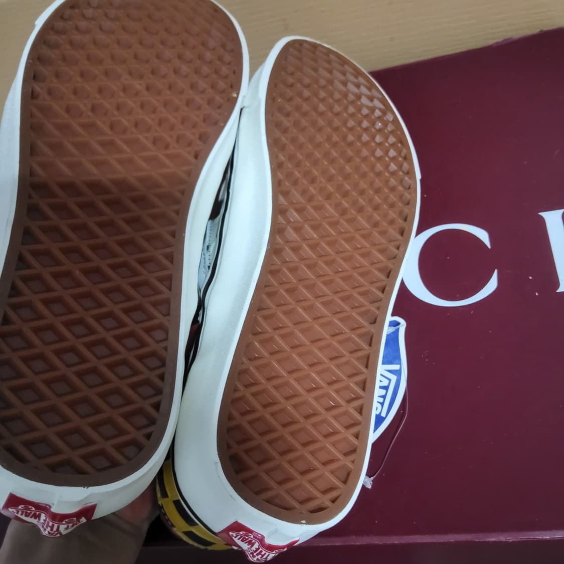 반스 vans 애너하임 슬립온 레더 체커보드 새상품 260 상품이미지5