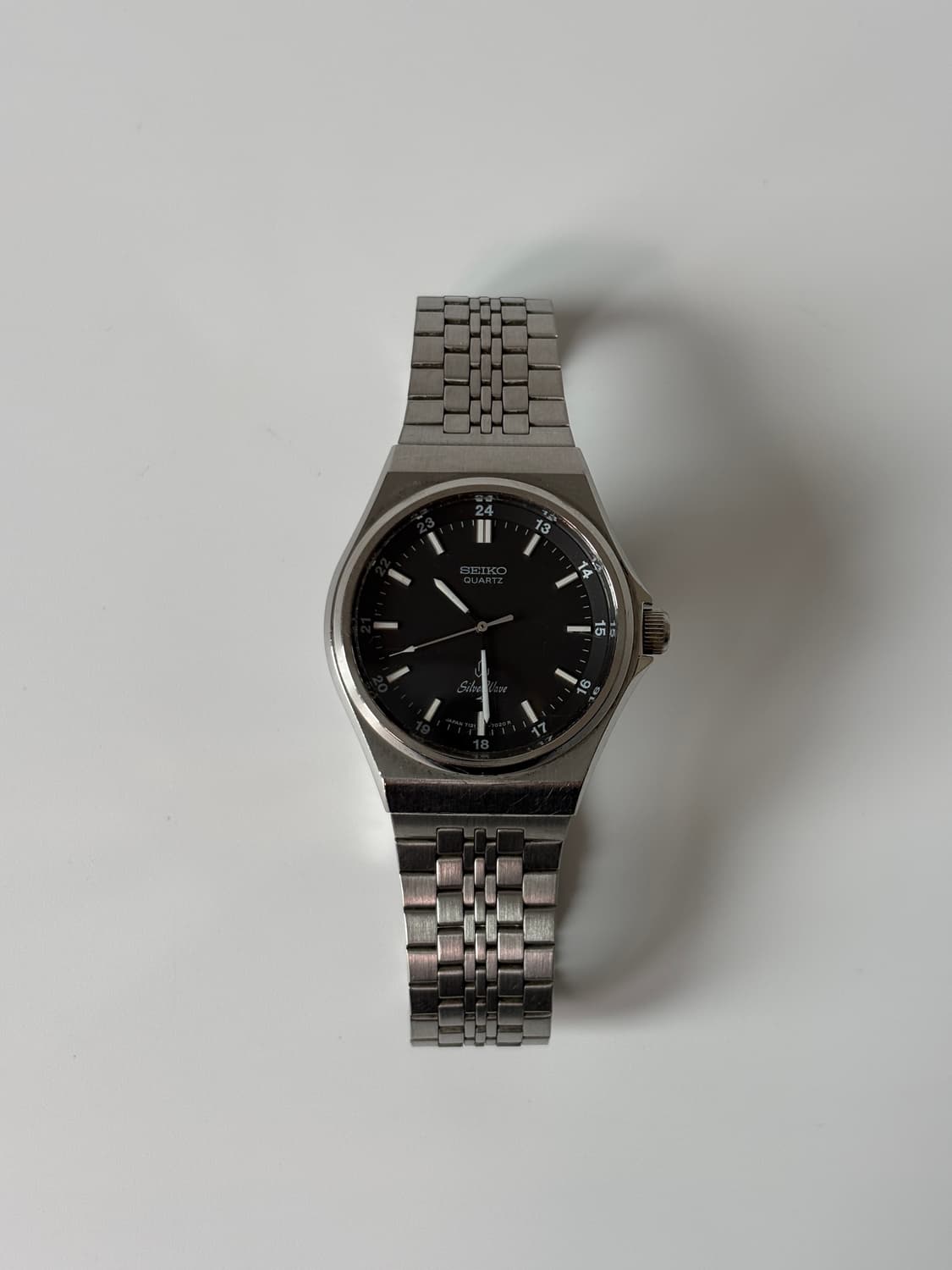 1980s Silverwave Black Dial Silver Quart 상품이미지1