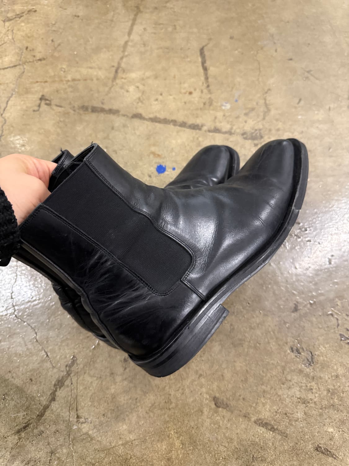 Belluet 블랙 가죽 첼시 부츠 상품이미지5