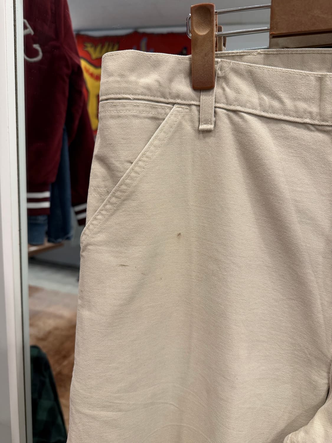 90s Carhartt 칼하트 덕 캔버스 싱글니 카펜터 워크 팬츠 USA 상품이미지7