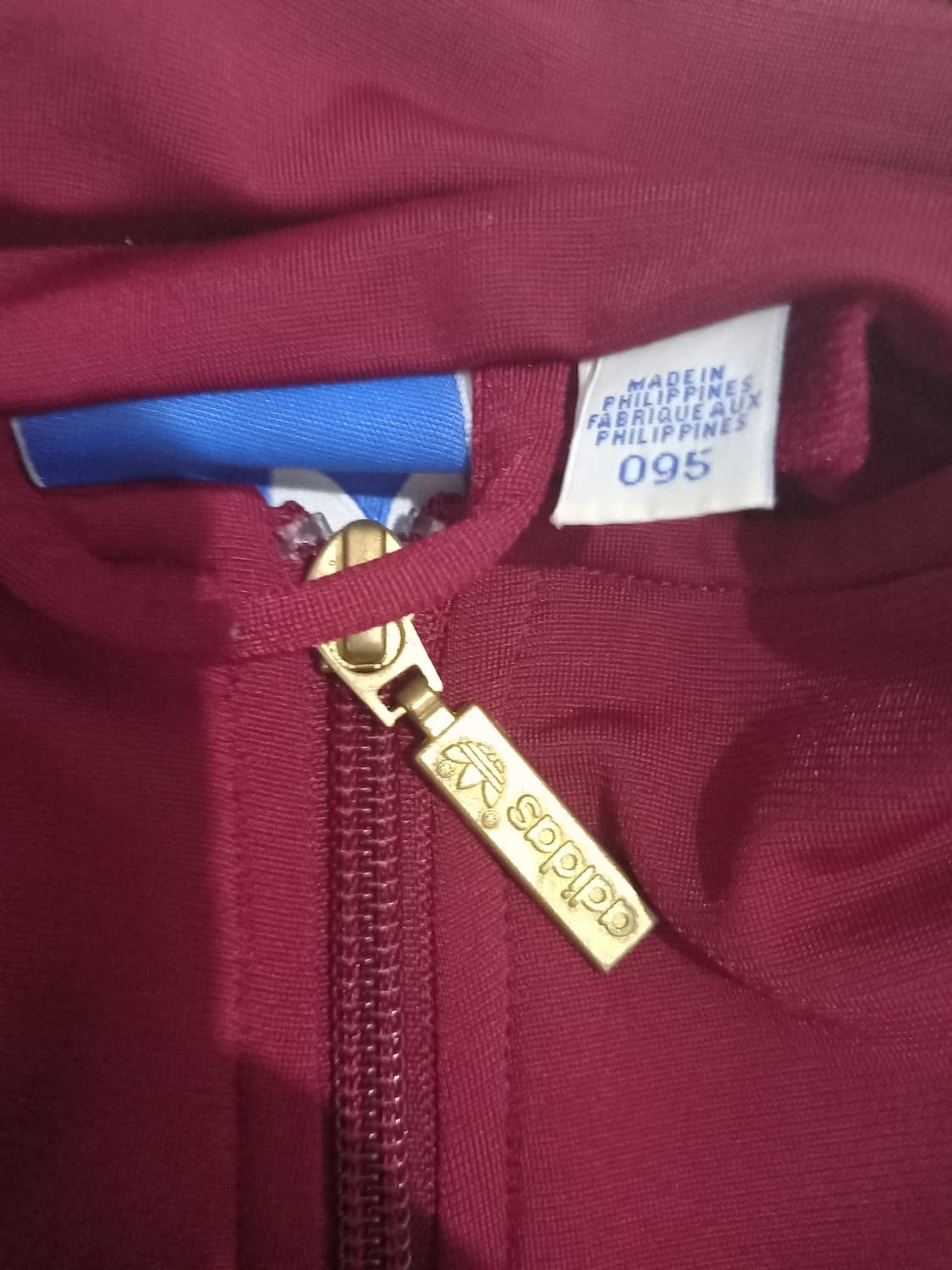 아디다스 파이어버드 버건디 블랙 트랙탑 저지 져지집업 95/M 상품이미지4