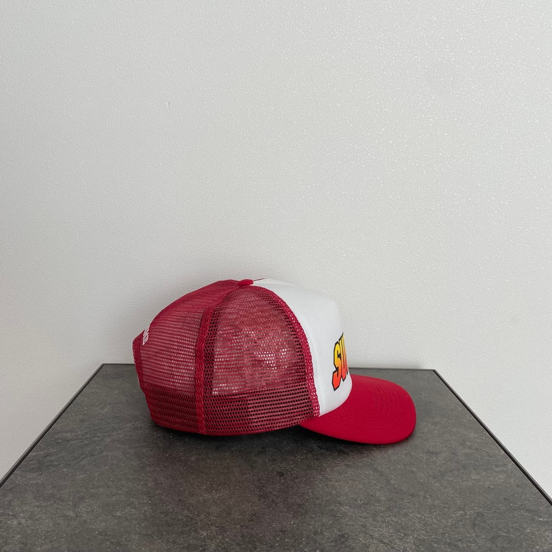 (OS) 슈프림 6패널 볼캡 모자 그라디언트 로고 레드 상품이미지3