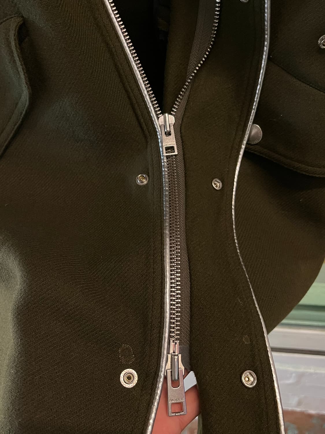 Zadig&Voltaire 실버 스트리밍 울 집업 코트 1 상품이미지4