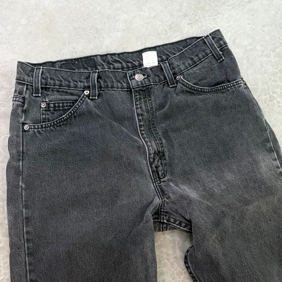 [36/32] 90s USA🇺🇸 리바이스 505 오렌지 탭 블랙 흑청 상품이미지3