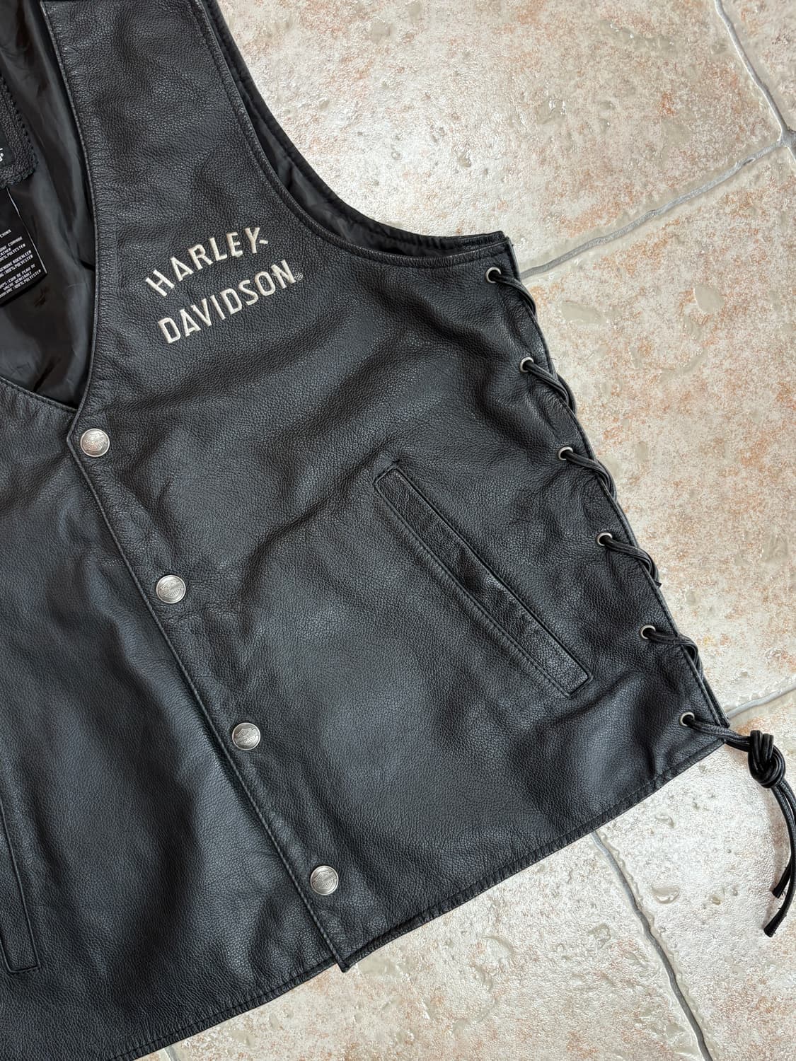 [M] Harley-Davidson leather vest 상품이미지3