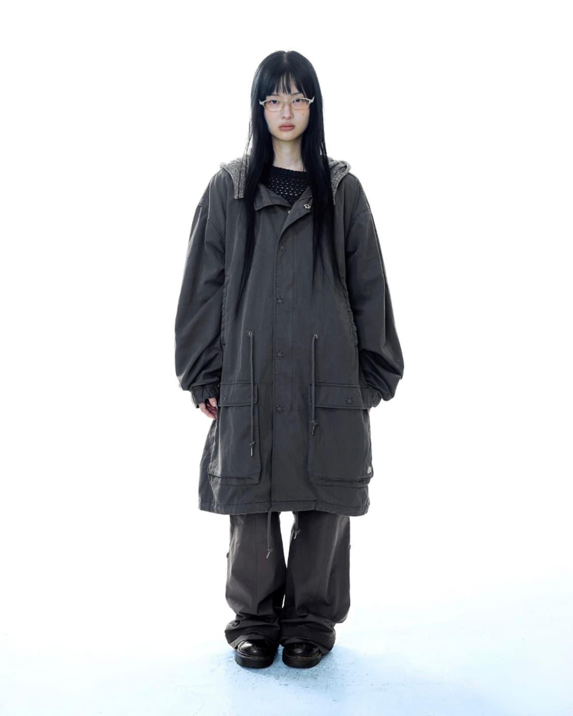 [COYSEIO] 코이세이오 워시드 밀리터리 자켓 머드 차콜 상품이미지5