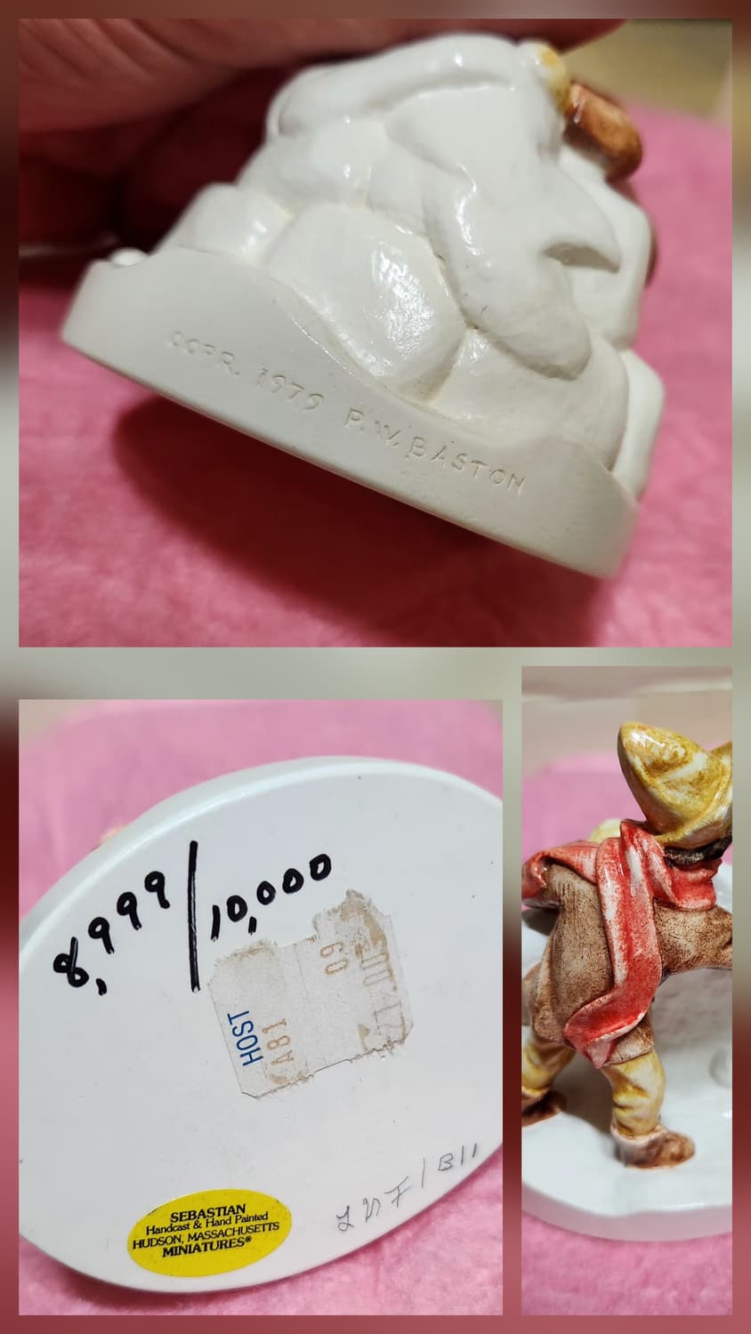 빈티지 핸드메이드 피겨린 인형 4점일괄 상품이미지4
