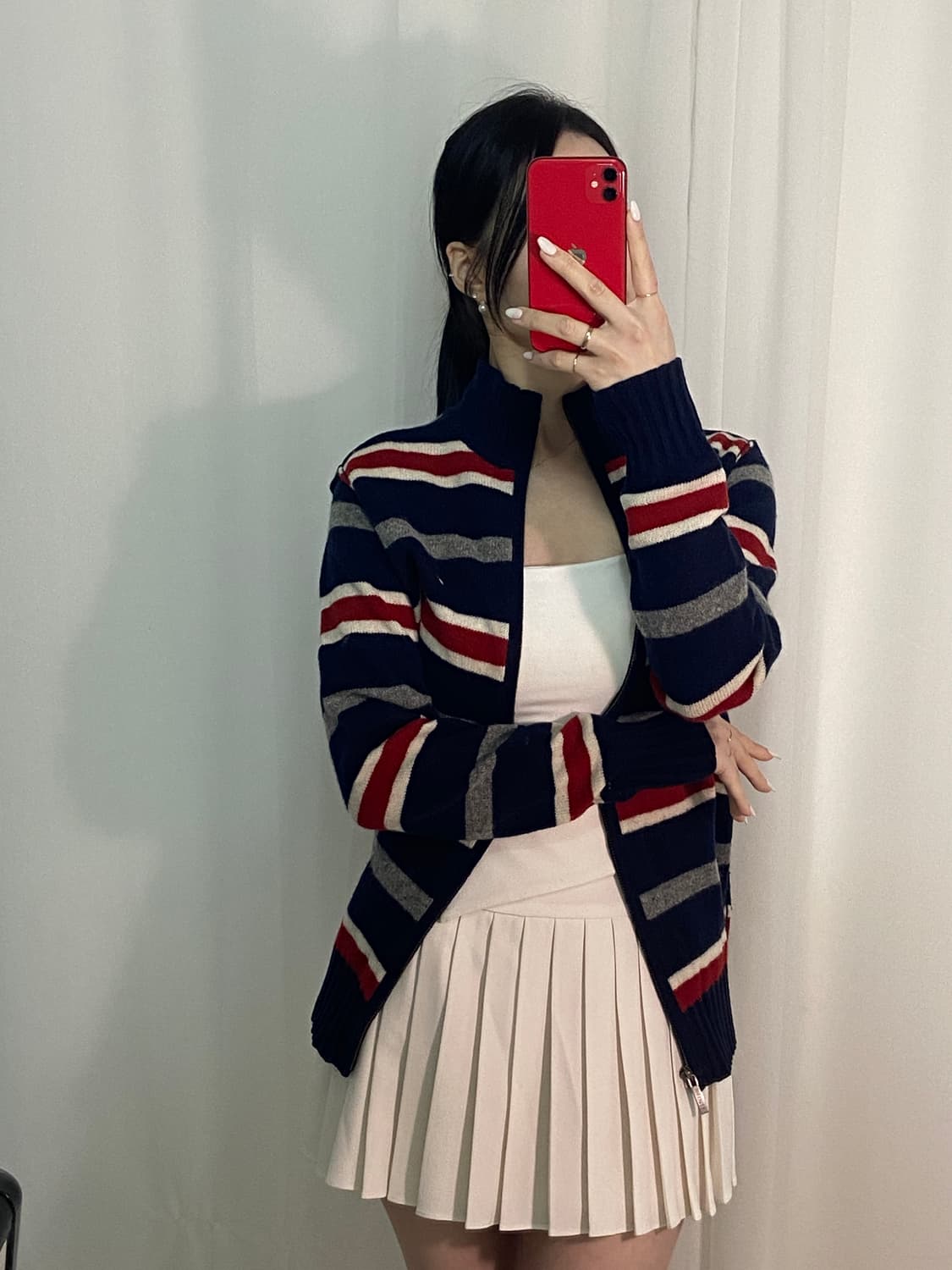 타미힐피거 스트라이프 니트 집업 상품이미지2