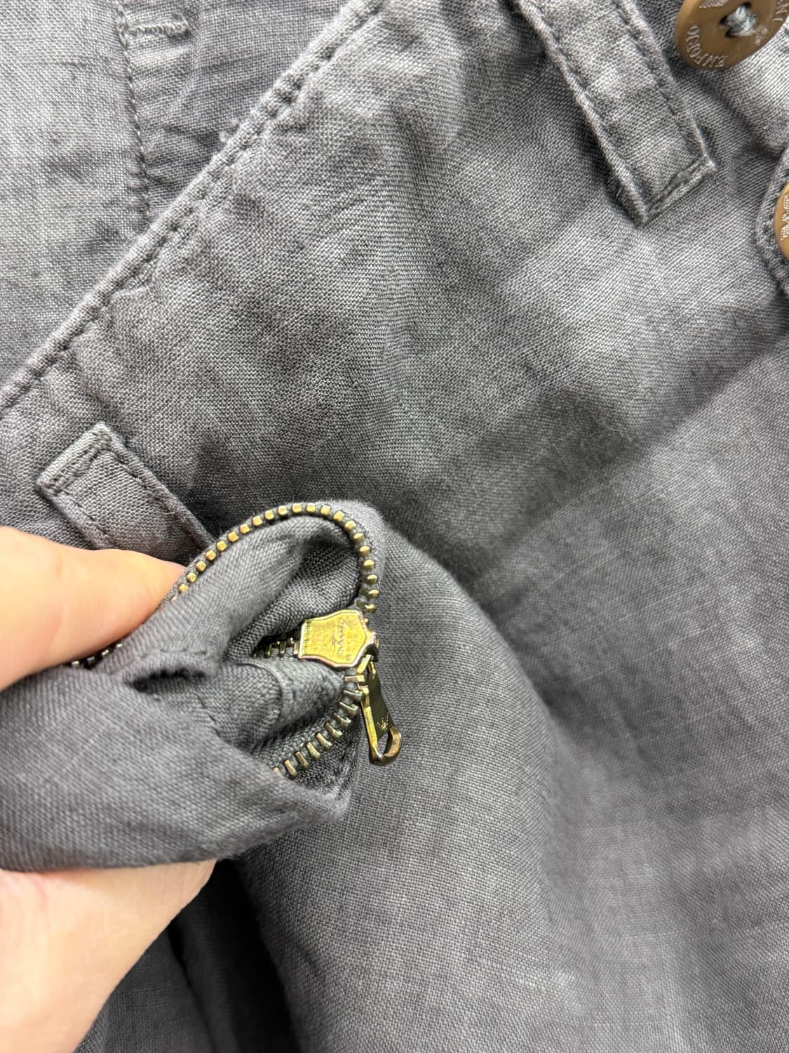 00s Emporio Armani linen trousers 상품이미지10