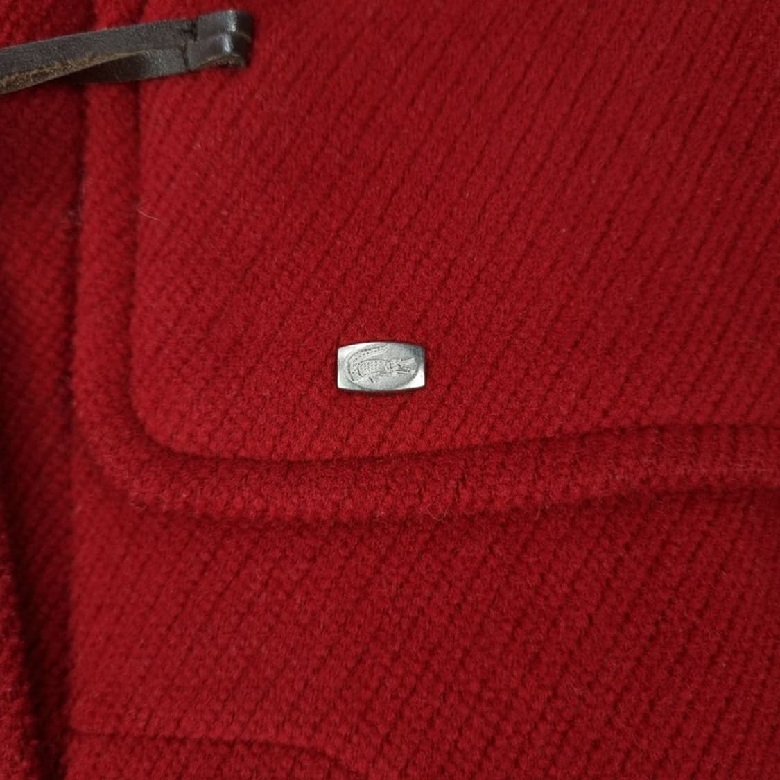 [라코스테] 울 모직 후드 더플 코트 떡볶이 코트 레드 M17520 상품이미지6