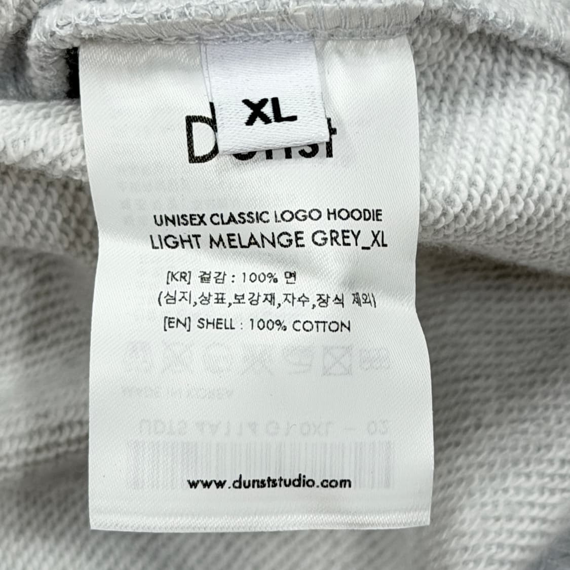 DUNST 던스트 클래식 로고 스웻 후드티 그레이 XL 상품이미지5