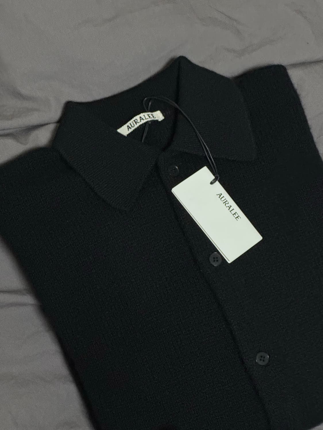 [5] 오라리 셰틀랜드 울 캐시미어 니트 가디건 블랙 상품이미지8