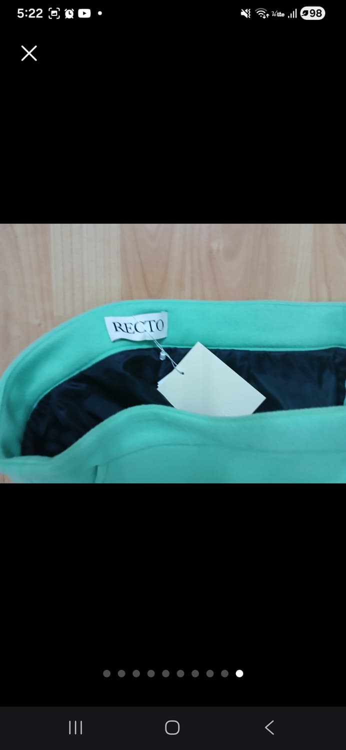 렉토 울 미니스커트 민트 L 새상품 상품이미지9