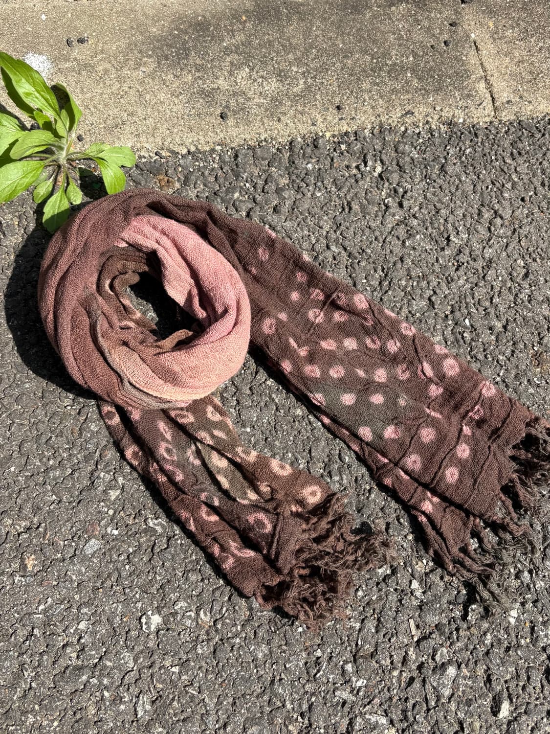 타이다이 그라데이션 히피 그런지 머플러 JPN  상품이미지1