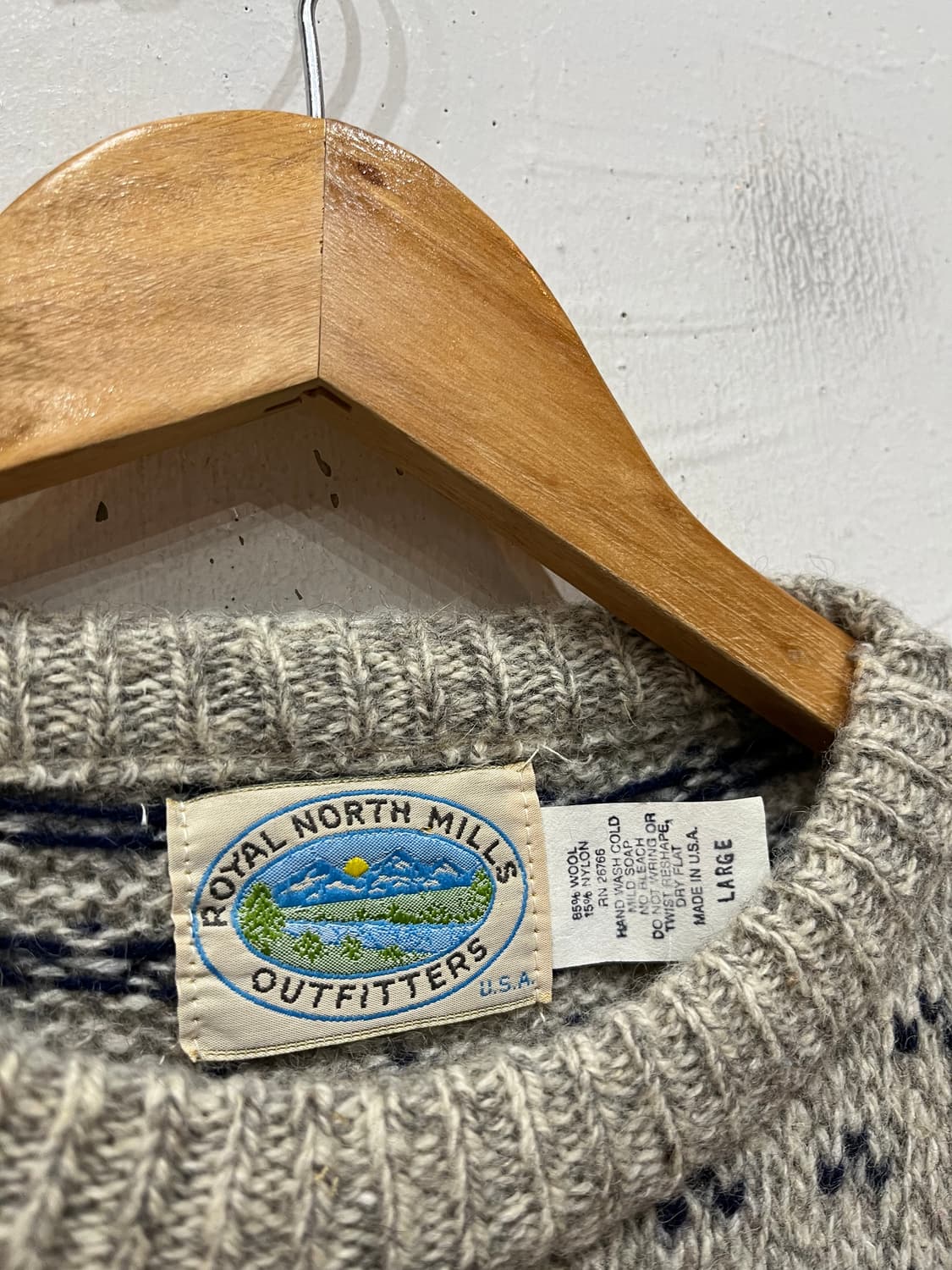90s ROYAL NORTH MILLS 울 니트 Made in USA 상품이미지2