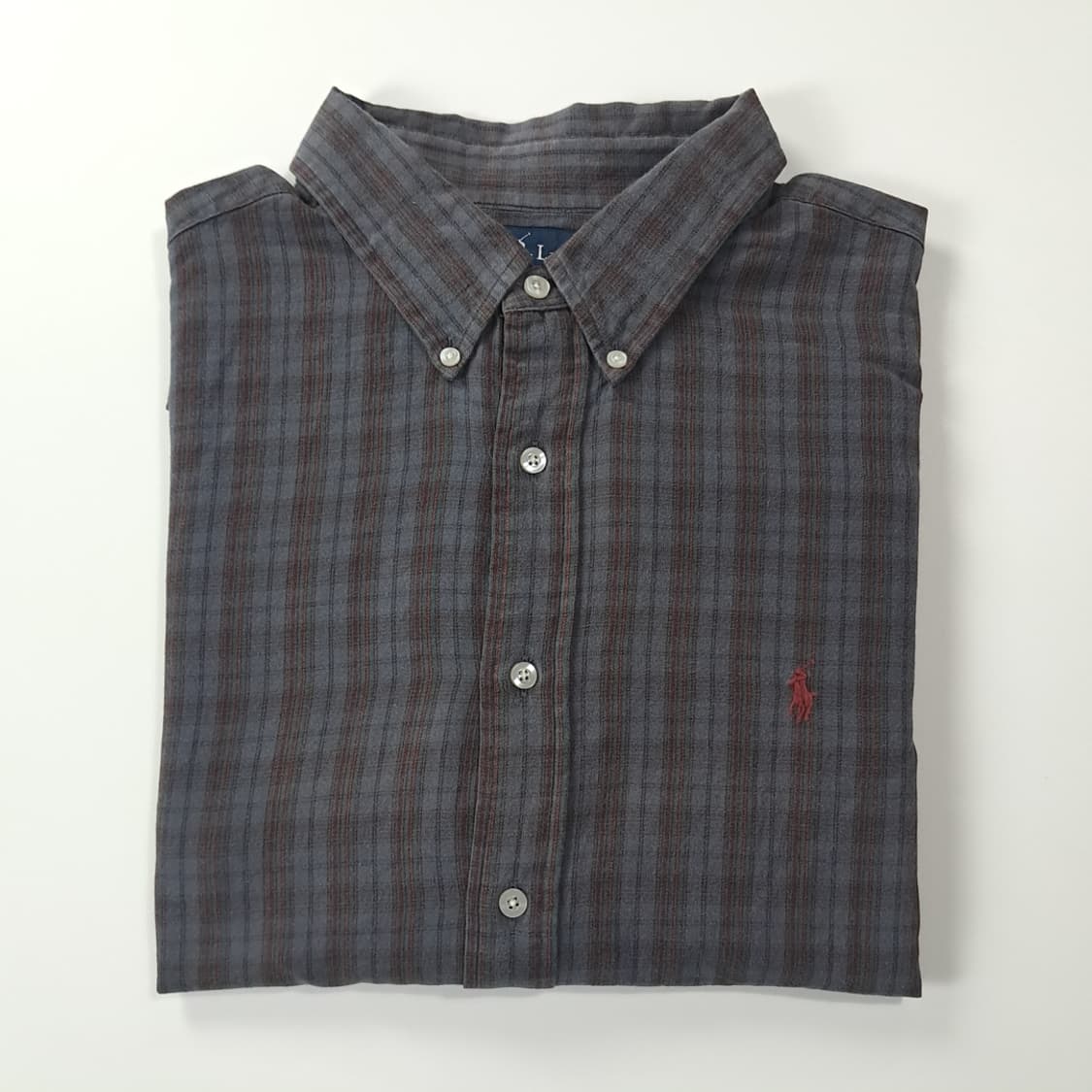 CK856 2XL 폴로 00s 스모키 마드라스 스트라이프 셔츠 남방 상품이미지7