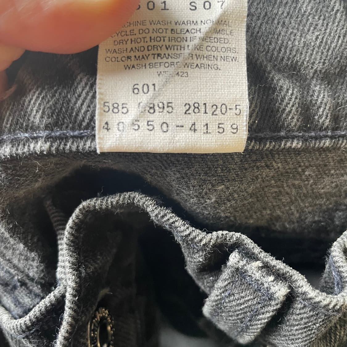 90s 리바이스550 흑청 데님팬츠 상품이미지9