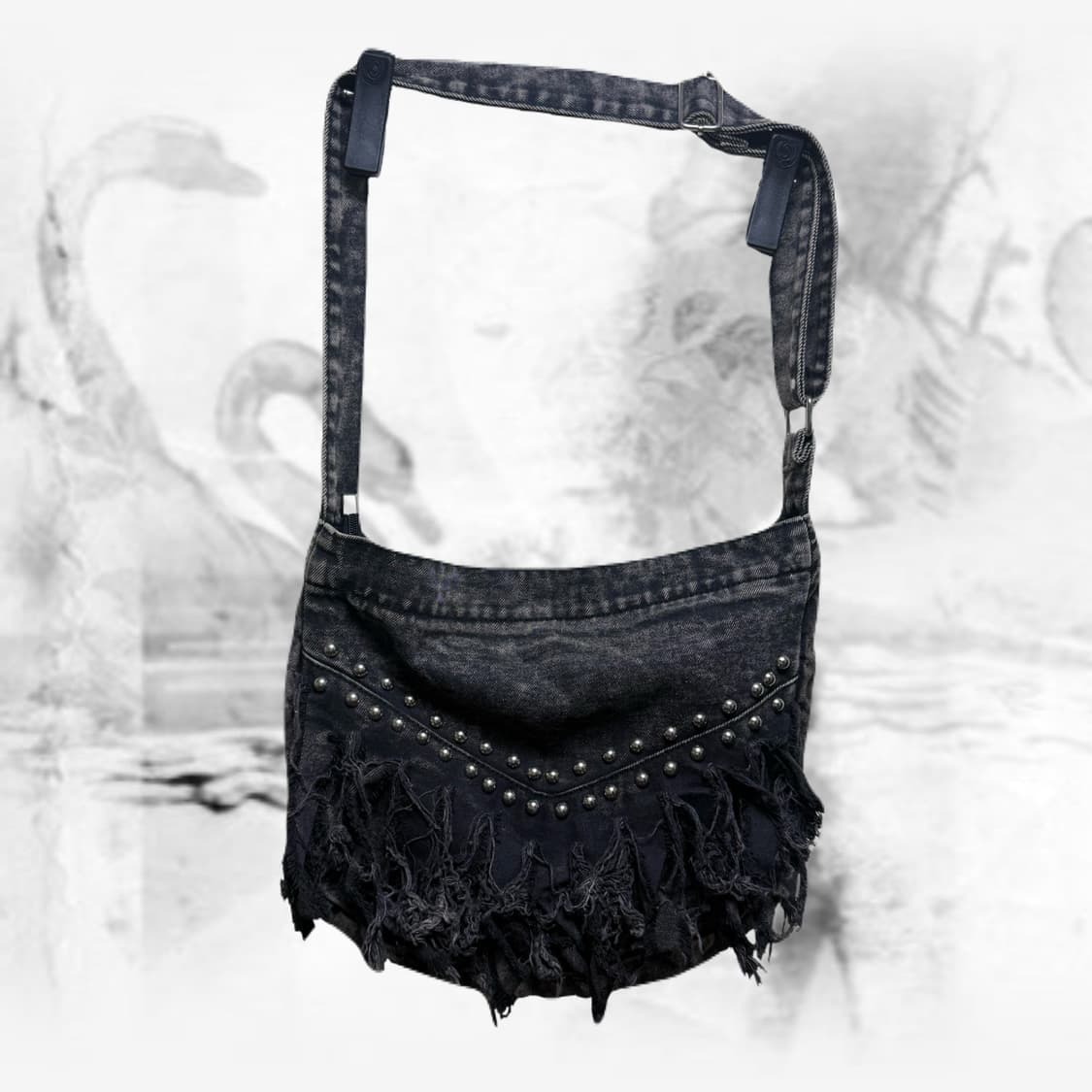 y2k 데일리 흑청 스터드백 상품이미지1