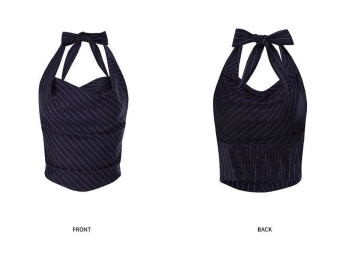 [제니 착용] 낫유어로즈 드레이핑 홀터넥 탑 상품이미지1