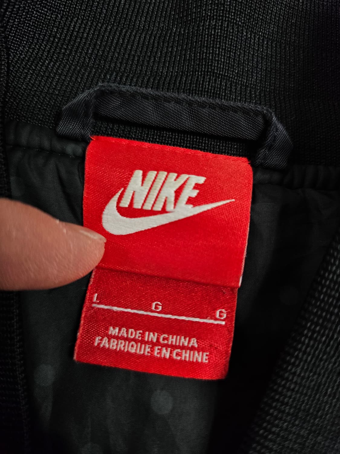 [L] 나이키 올블랙 패딩 봄버 자켓 (MA-1 스타일) 상품이미지5