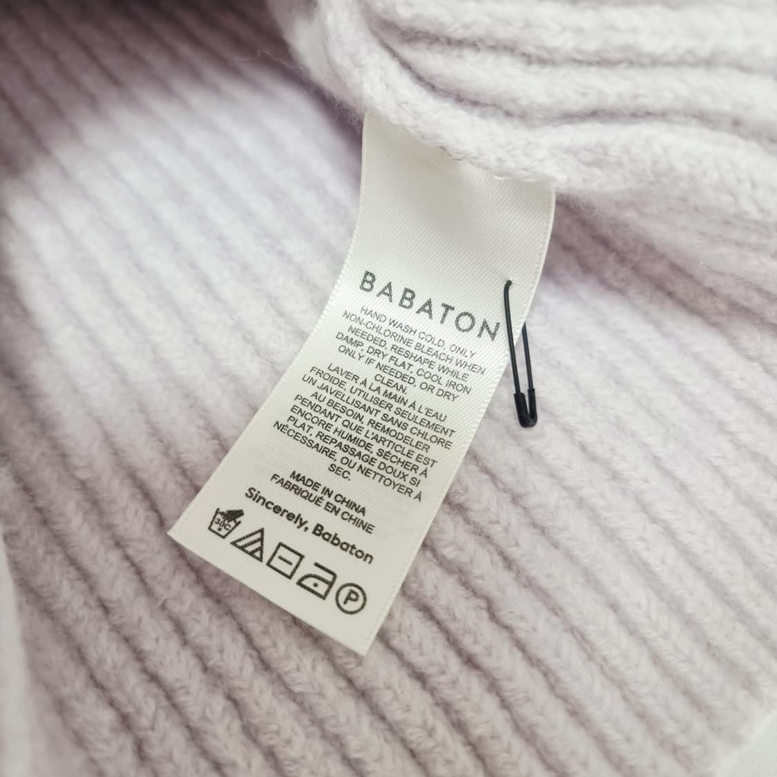 Aritzia Babaton 메리노울100% 크롭니트티 (44-날씬55) 상품이미지5