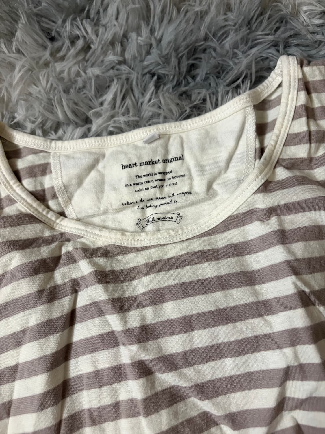 Japanese vintage 모리걸st 스트라이프 티셔츠 상품이미지2