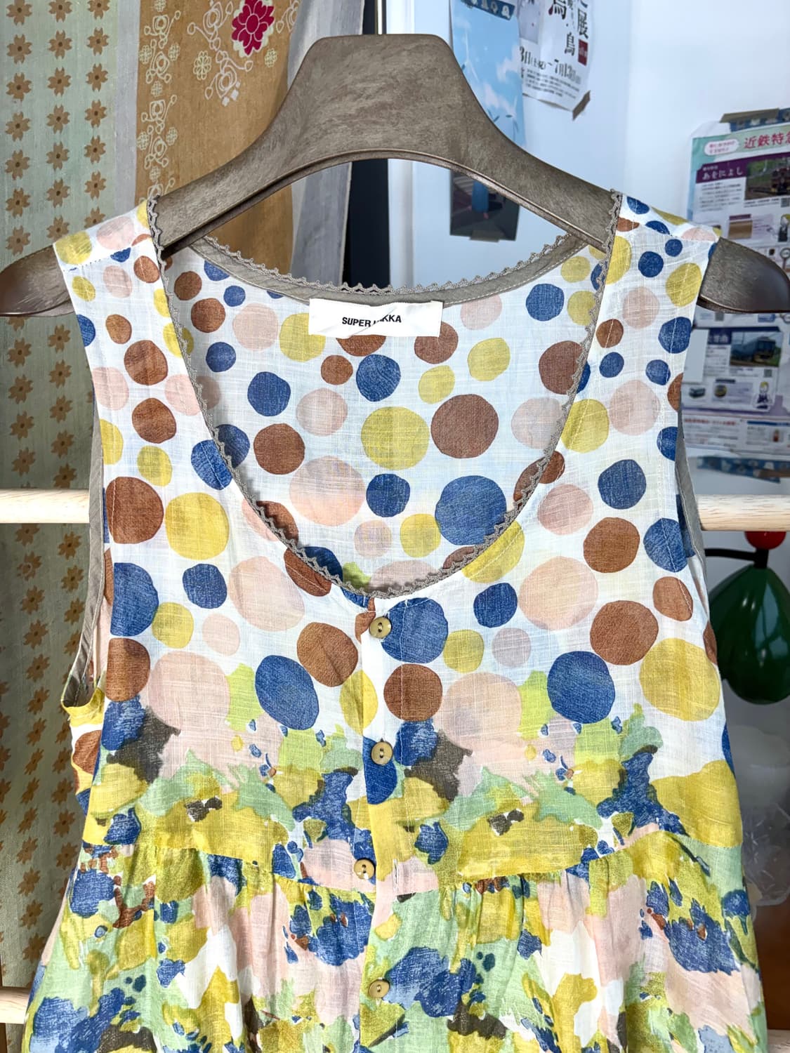 도트 수채화 민소매 슬리브 상품이미지3