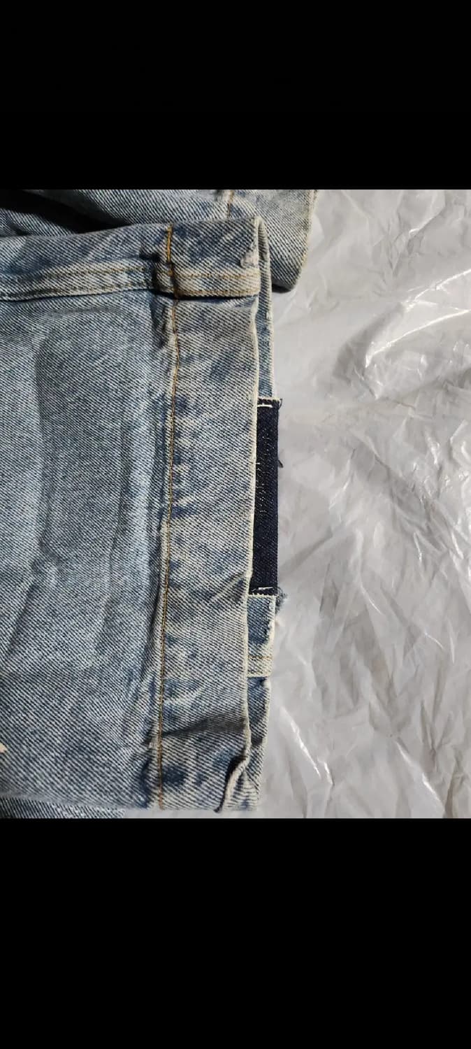 자라 아더에러 바지 패치워크진 블루 상품이미지8