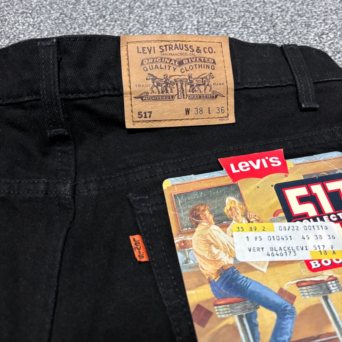 90s 빈티지 리바이스 517 블랙 허리46cm 상품이미지6