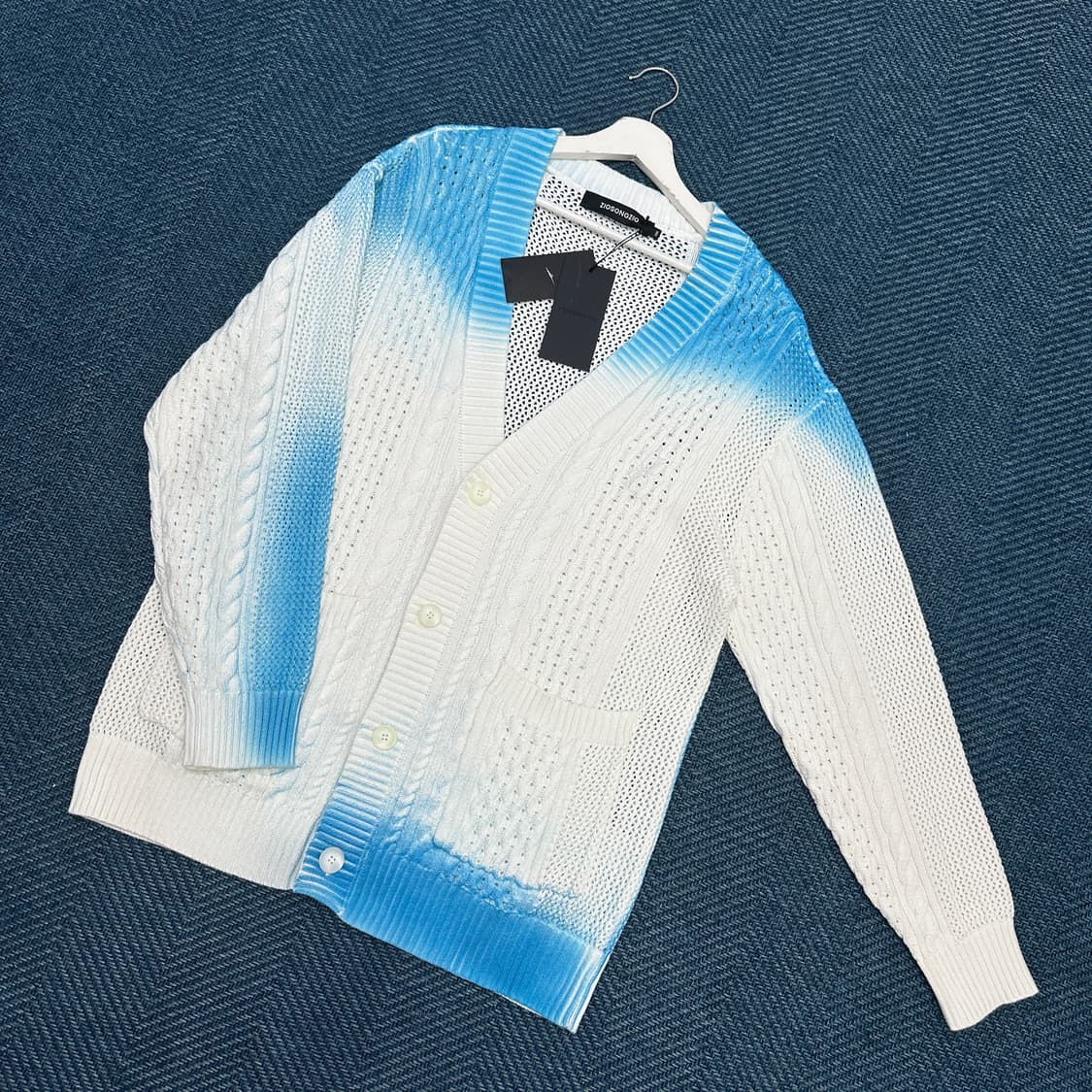 [100] 지오송지오 스프레이 다잉 가디건 상품이미지1