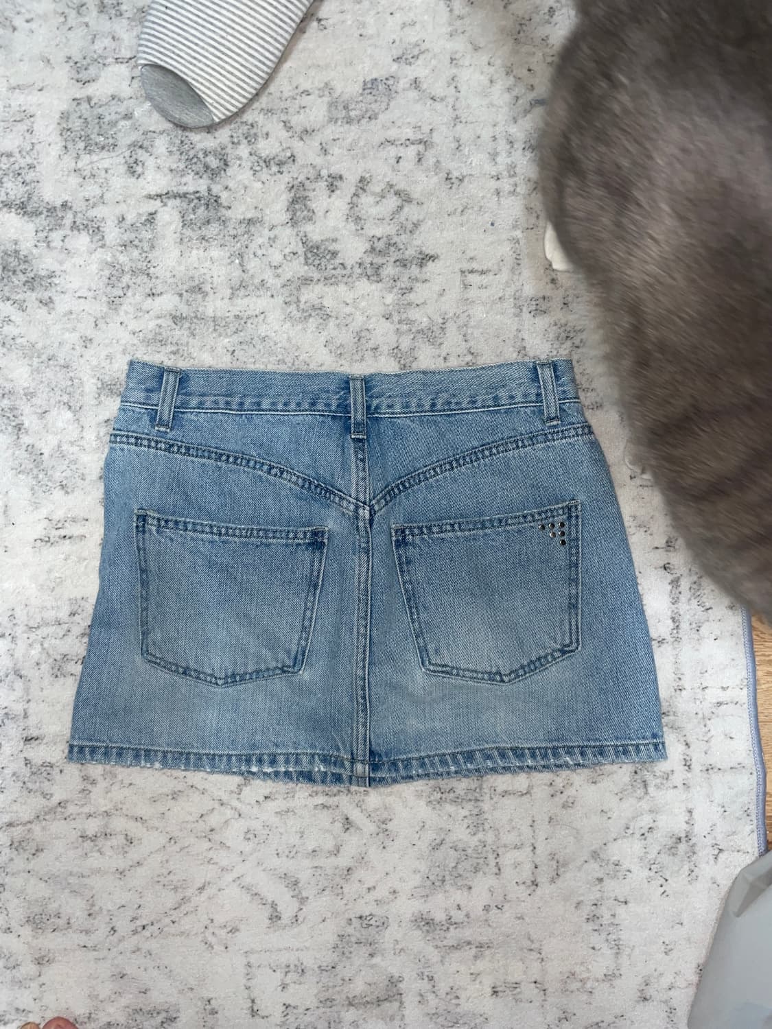 스터드 연청 치마 m사이즈  상품이미지2