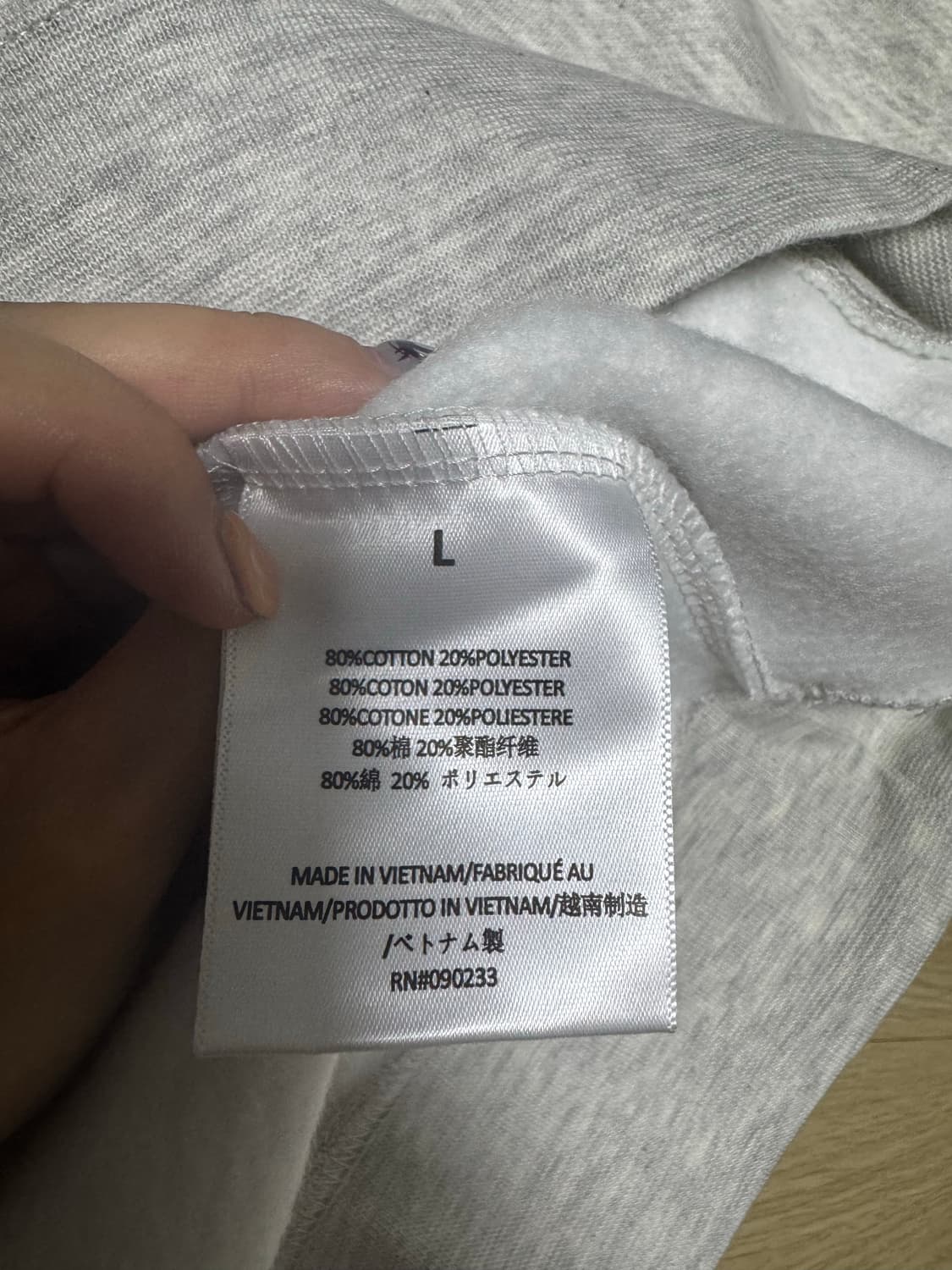 [새상품 S, L, XL, XXL] 에센셜 더 코어 후드 라이트 오트밀 상품이미지6