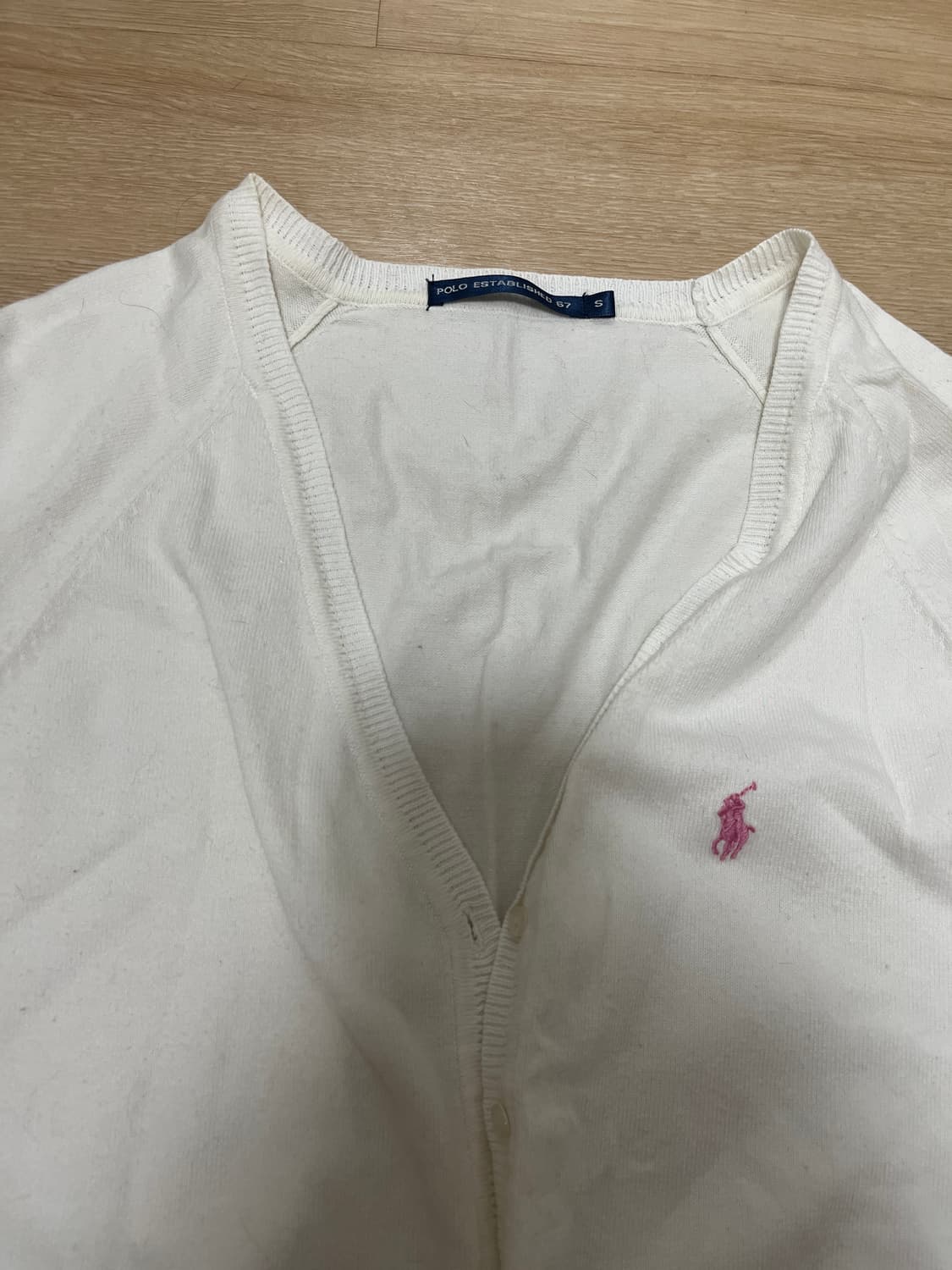 Polo 랄프로렌 딸기우유 로고 가디건 상품이미지3