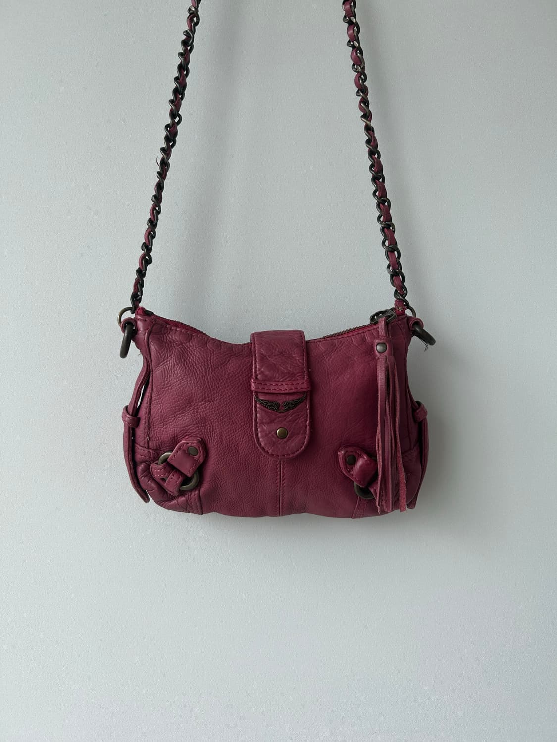 Zadig & Voltaire 핑크 가죽 숄더백 상품이미지2