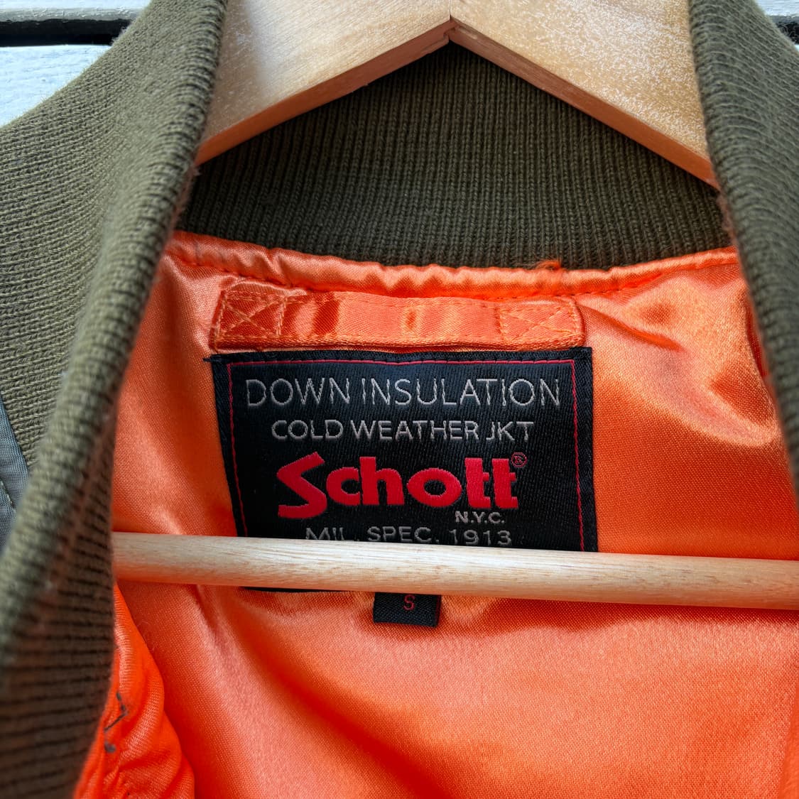 Schott 쇼트 패치워크 Ma-1 자켓 상품이미지6