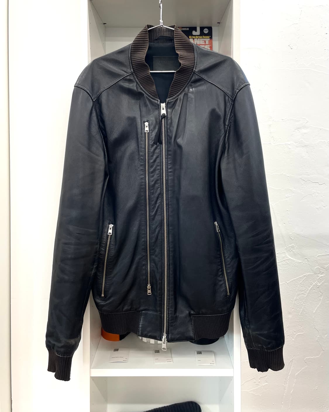 [S] 올세인츠 레더 블루종 자켓 상품이미지3